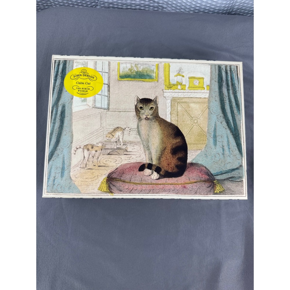 John Derian Paper Goods Calm Cat 750-Piece Jigsaw Puzzle, New